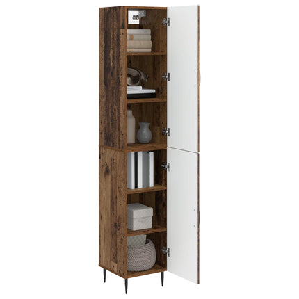 Skåpset 2 pcs Gammalt trä 33 x 34,5 x 89,5 cm Konstruerat trä
