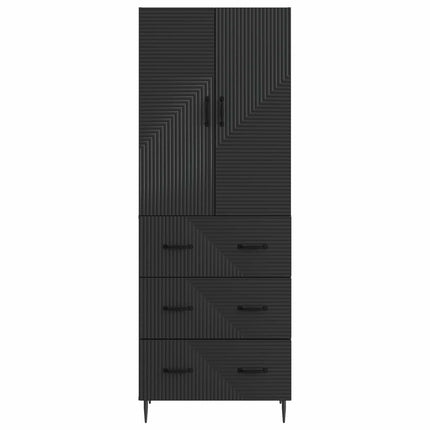 Skåpset 2 pcs Svart 66 x 34,5 x 90 cm Konstruerat trä