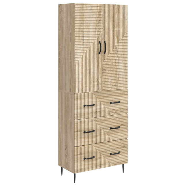 Skåpset 2 st 66 x 34,5 x 90 cm Konstruerat trä Sonoma-ek