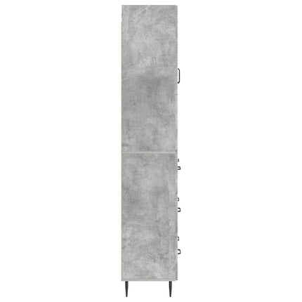Skåpset 2 pcs Betonggrå 66 x 34,5 x 90 cm Konstruerat trä