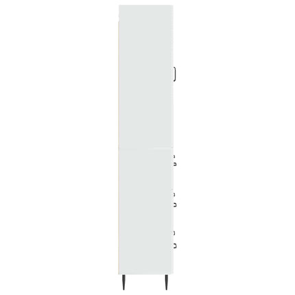 Skåpset 2 pcs Vit högglans 66 x 34,5 x 90 cm Konstruerat trä