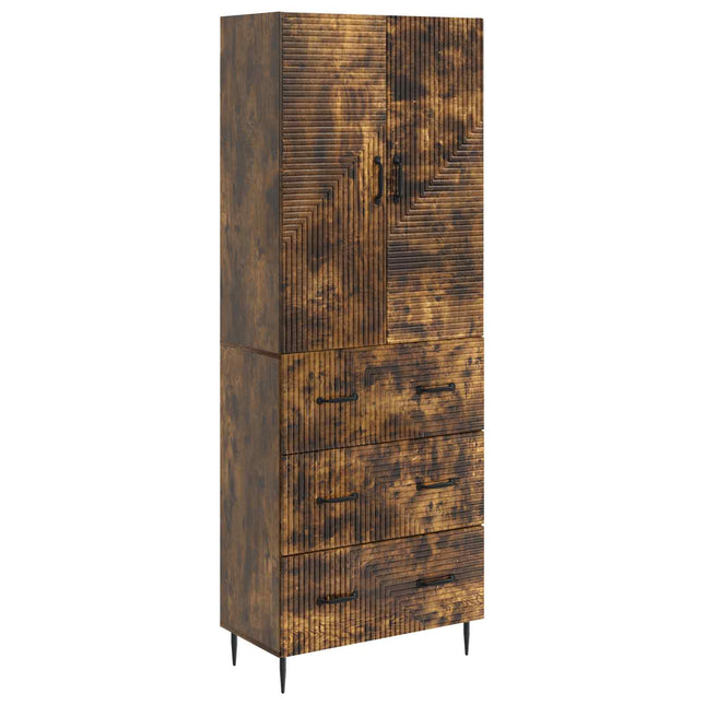Skåpset 2 st 66 x 34,5 x 90 cm Konstruerat trä Rökt ek