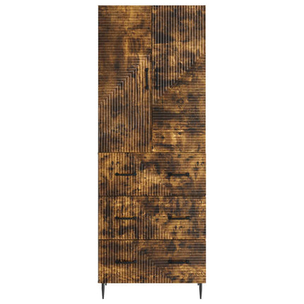 Skåpset 2 pcs Rökt ek 66 x 34,5 x 90 cm Konstruerat trä