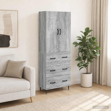 Skåpset 2 st 66 x 34,5 x 90 cm Konstruerat trä Grå Sonoma