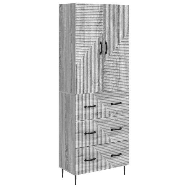 Skåpset 2 st 66 x 34,5 x 90 cm Konstruerat trä Grå Sonoma