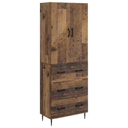 Skåpset 2 pcs Gammalt trä 66 x 34,5 x 90 cm Konstruerat trä