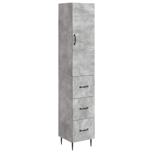 Skåpset 2 st 33 x 34,5 x 90 cm Konstruerat trä Betonggrå