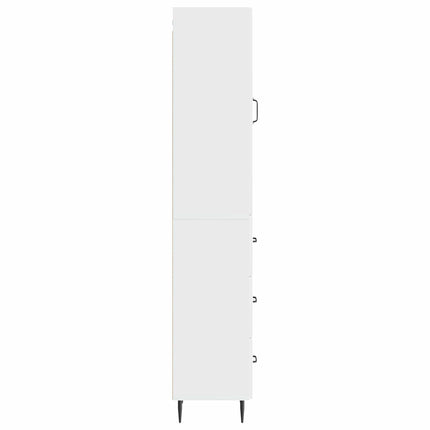 Skåpset 2 pcs Vit högglans 33 x 34,5 x 90 cm Konstruerat trä