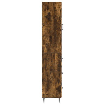 Skåpset 2 pcs Rökt ek 33 x 34,5 x 90 cm Konstruerat trä