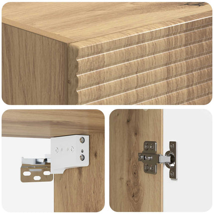 Skåpset 2 pcs Artisan-ek 33 x 34,5 x 90 cm Konstruerat trä