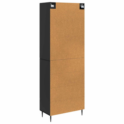 Skåpset 2 pcs Svart 66 x 34,5 x 89,5 cm Konstruerat trä