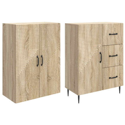 Skåpset 2 pcs Sonoma-ek 66 x 34,5 x 89,5 cm Konstruerat trä