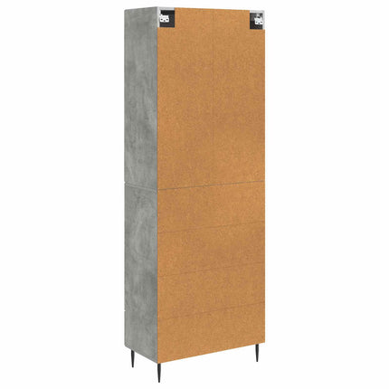 Skåpset 2 pcs Betonggrå 66 x 34,5 x 89,5 cm Konstruerat trä
