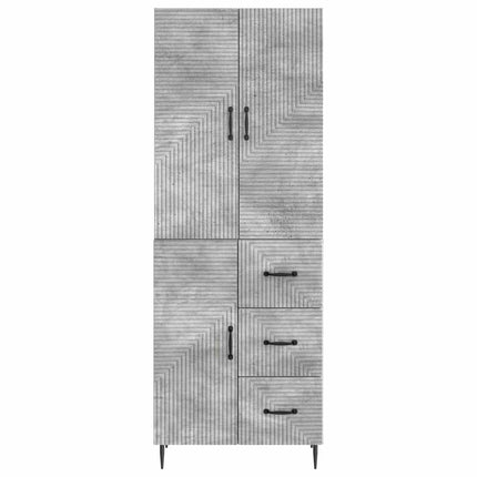 Skåpset 2 pcs Betonggrå 66 x 34,5 x 89,5 cm Konstruerat trä