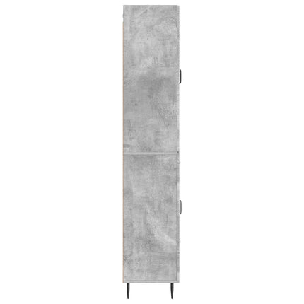 Skåpset 2 pcs Betonggrå 66 x 34,5 x 89,5 cm Konstruerat trä