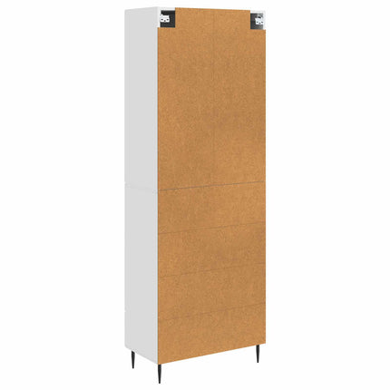 Skåpset 2 pcs Vit högglans 66 x 34,5 x 89,5 cm Konstruerat trä