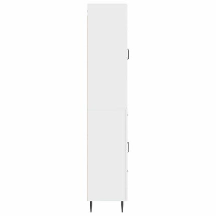 Skåpset 2 pcs Vit högglans 66 x 34,5 x 89,5 cm Konstruerat trä