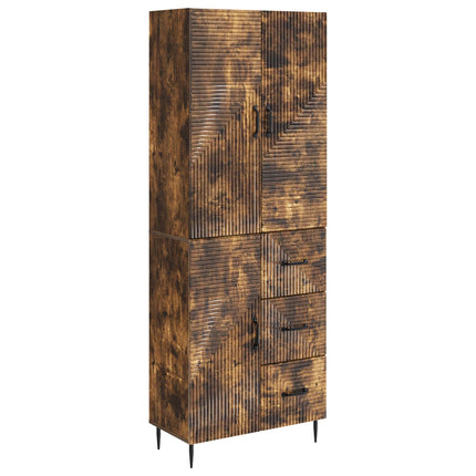 Skåpset 2 pcs Rökt ek 66 x 34,5 x 89,5 cm Konstruerat trä