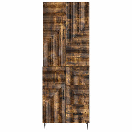Skåpset 2 pcs Rökt ek 66 x 34,5 x 89,5 cm Konstruerat trä