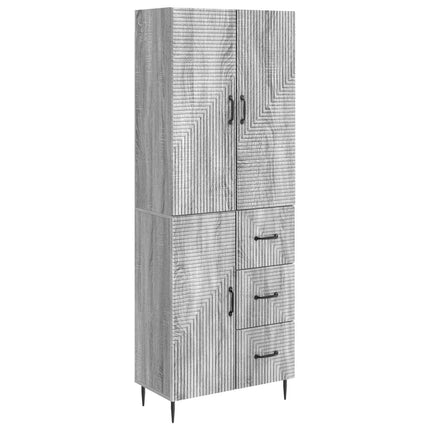 Skåpset 2 pcs Grå Sonoma 66 x 34,5 x 89,5 cm Konstruerat trä