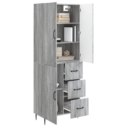 Skåpset 2 pcs Grå Sonoma 66 x 34,5 x 89,5 cm Konstruerat trä