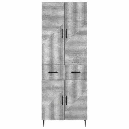 Skåpset 2 pcs Betonggrå 66 x 34,5 x 89,5 cm Konstruerat trä