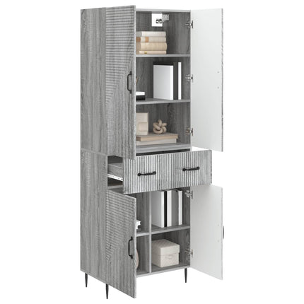 Skåpset 2 pcs Grå Sonoma 66 x 34,5 x 89,5 cm Konstruerat trä