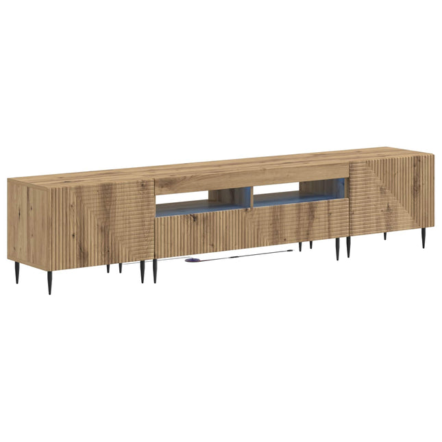 3-delad LED TV-bänk Artisan-ek Konstruerat trä