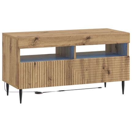 3-delad LED TV-bänk Artisan-ek Konstruerat trä