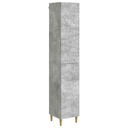 Skåpset 2 pcs Betonggrå Konstruerat trä