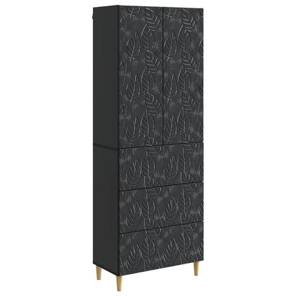 Skåpset 2 pcs Svart 66 x 34,5 x 90 cm Konstruerat trä