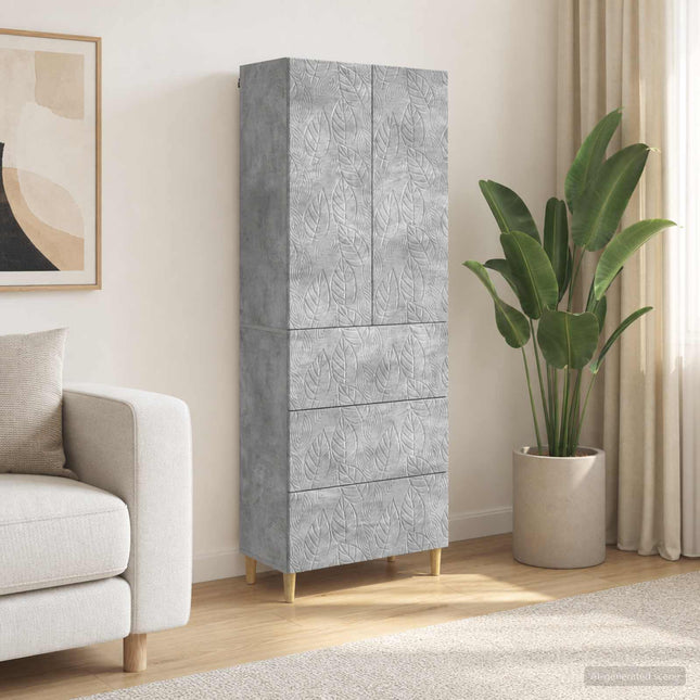 Skåpset 2 st 66 x 34,5 x 90 cm Konstruerat trä Betonggrå