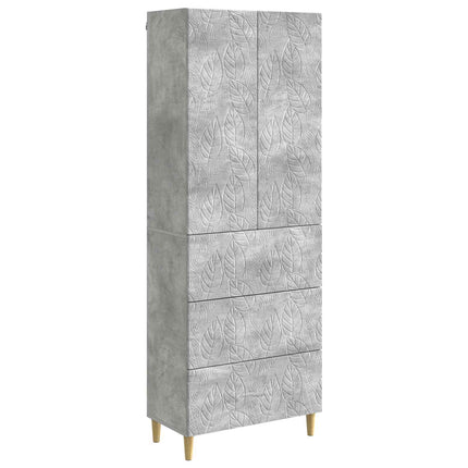Skåpset 2 pcs Betonggrå 66 x 34,5 x 90 cm Konstruerat trä