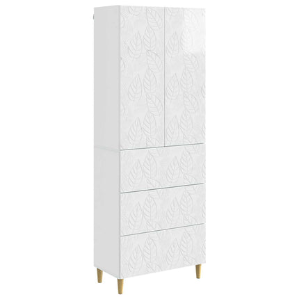 Skåpset 2 pcs Vit högglans 66 x 34,5 x 90 cm Konstruerat trä