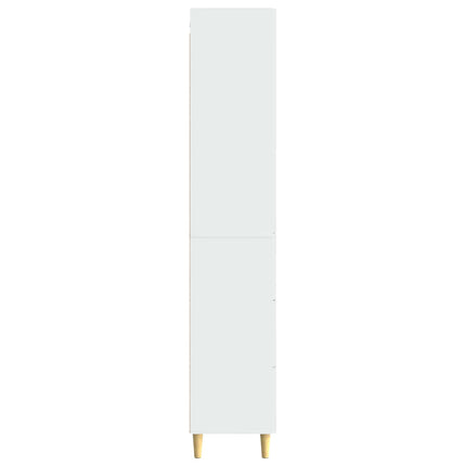 Skåpset 2 pcs Vit högglans 66 x 34,5 x 90 cm Konstruerat trä