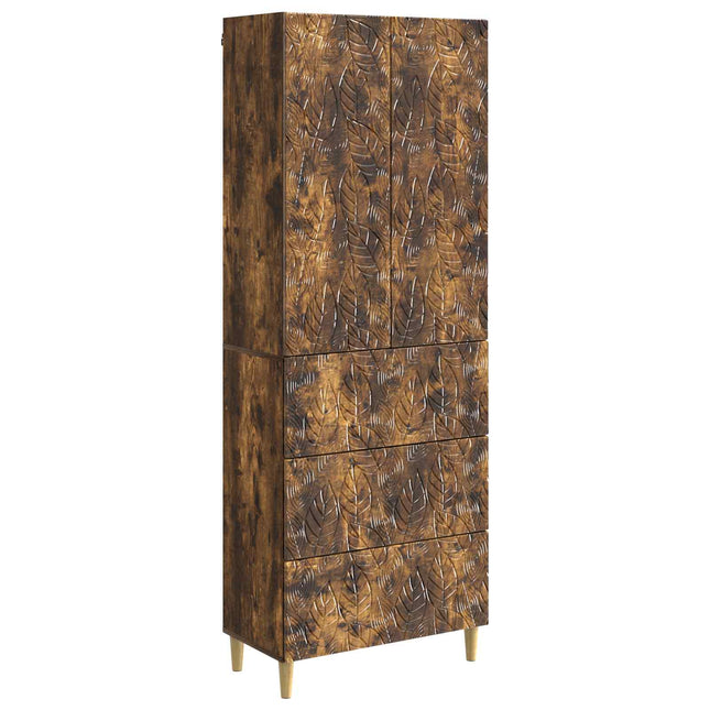 Skåpset 2 st 66 x 34,5 x 90 cm Konstruerat trä Rökt ek