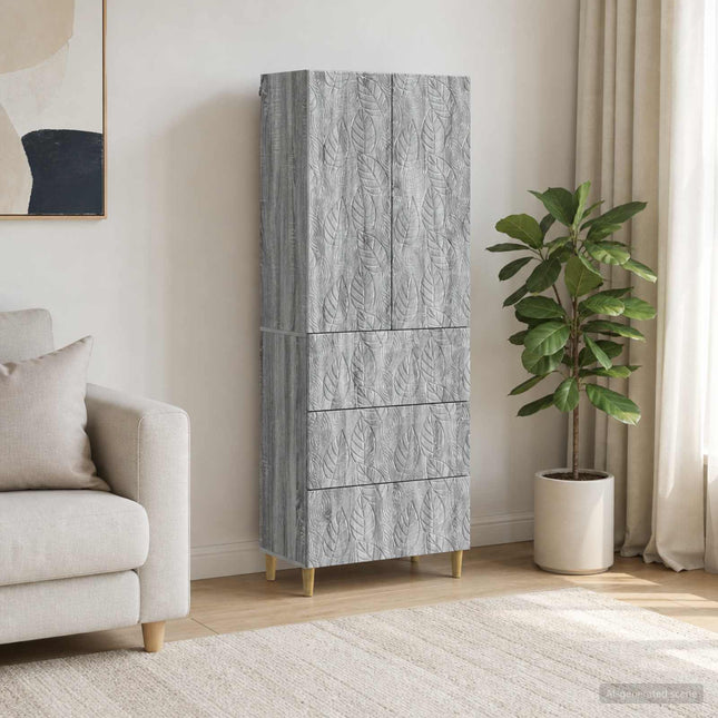 Skåpset 2 st 66 x 34,5 x 90 cm Konstruerat trä Grå Sonoma