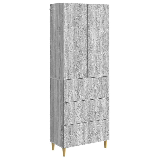 Skåpset 2 st 66 x 34,5 x 90 cm Konstruerat trä Grå Sonoma