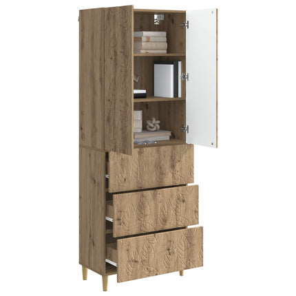 Skåpset 2 pcs Artisan-ek 66 x 34,5 x 90 cm Konstruerat trä
