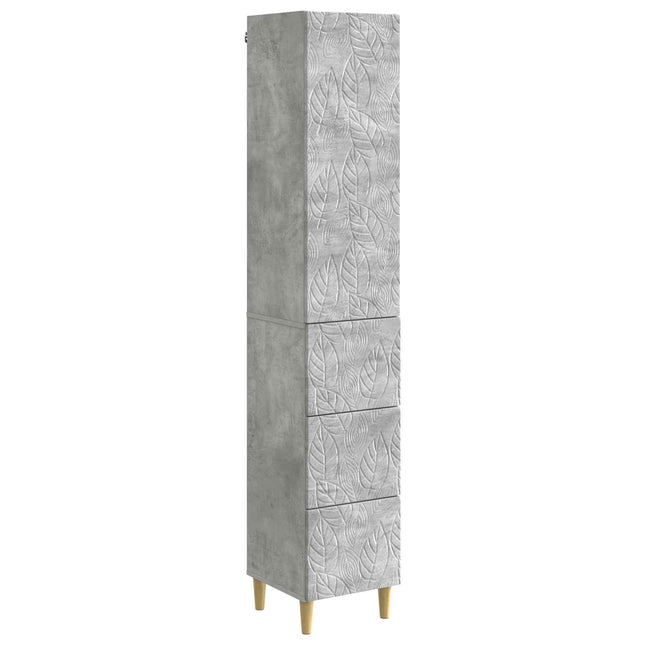 Skåpset 2 st 33 x 34,5 x 90 cm Konstruerat trä Betonggrå