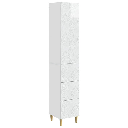 Skåpset 2 pcs Vit högglans 33 x 34,5 x 90 cm Konstruerat trä