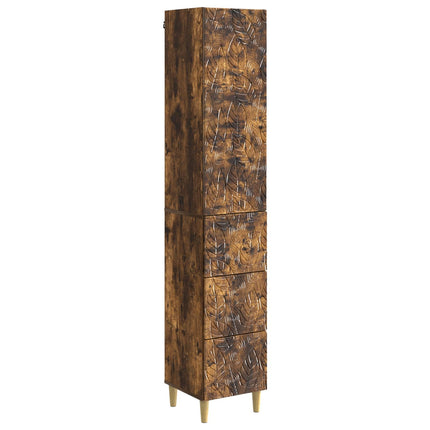 Skåpset 2 pcs Rökt ek 33 x 34,5 x 90 cm Konstruerat trä