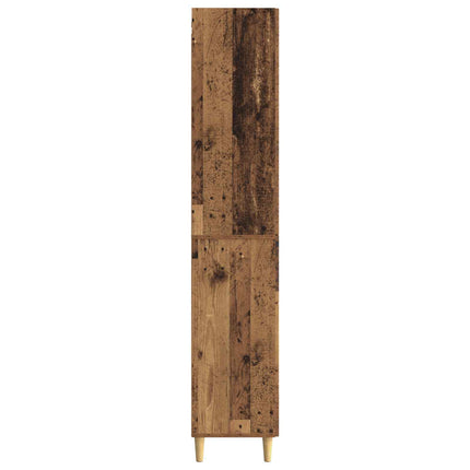 Skåpset 2 pcs Gammalt trä 33 x 34,5 x 90 cm Konstruerat trä