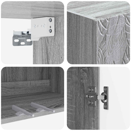 Skåpset 2 st Grå Sonoma 66 x 34.5 x 90 cm Engineered Wood