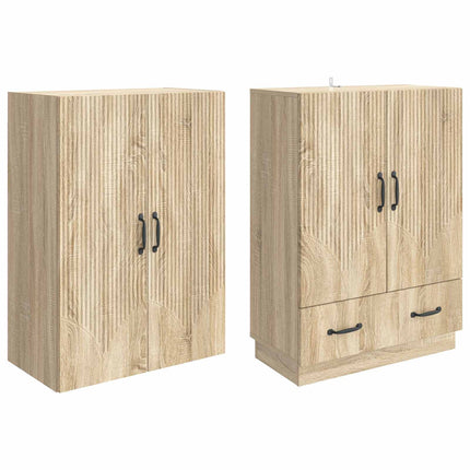 Skåpset 2 pcs Sonoma-ek Konstruerat trä
