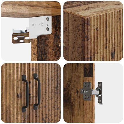 Skåpset 2 pcs Gammalt trä Konstruerat trä