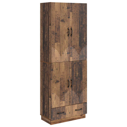 Skåpset 2 pcs Gammalt trä Konstruerat trä