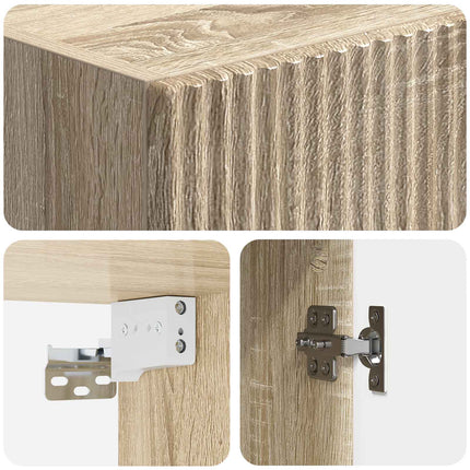 Skåpset 2 pcs Sonoma-ek Konstruerat trä