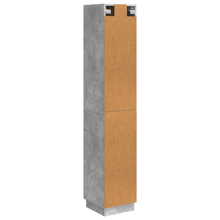 Skåpset 2 pcs Betonggrå Konstruerat trä