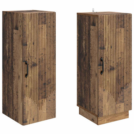 Skåpset 2 pcs Gammalt trä Konstruerat trä
